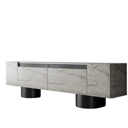 Hanah Home Soporte para TV Bohem - Travertino y Negro